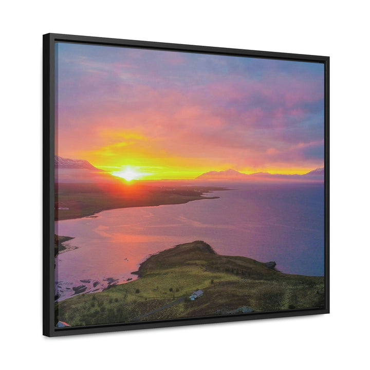 Sunset Over the Fjord Part 1 - Canvas with Frame