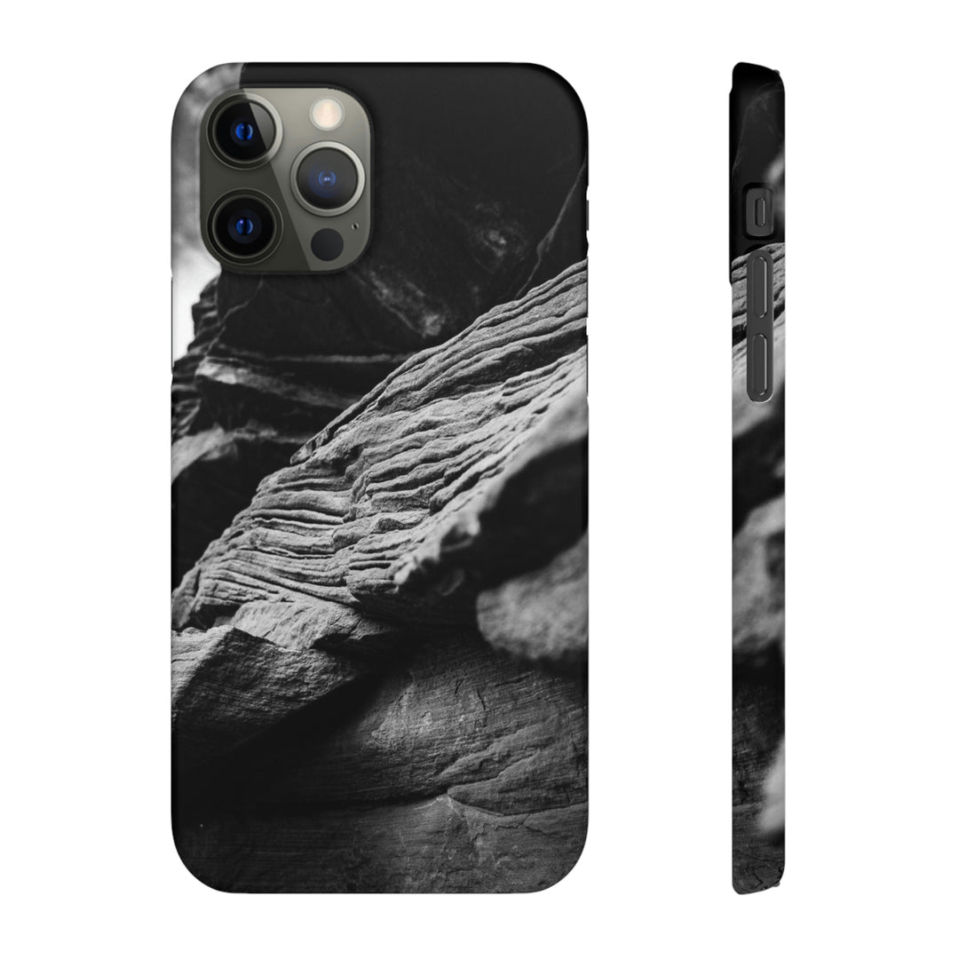 Layers of Rock in Black and White - Phone Case