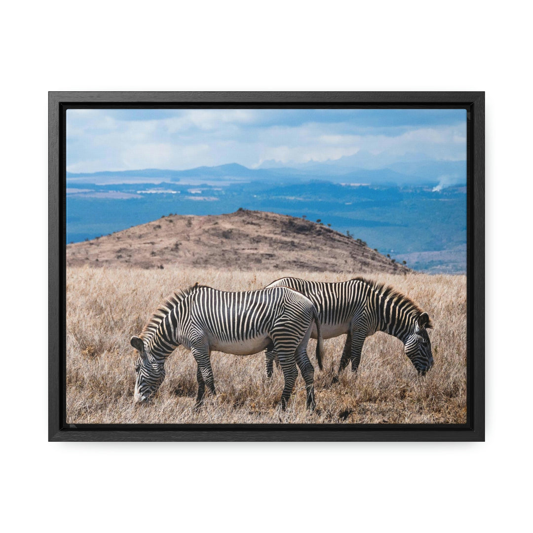 Zebra-Striped Expanse - Canvas With Frame