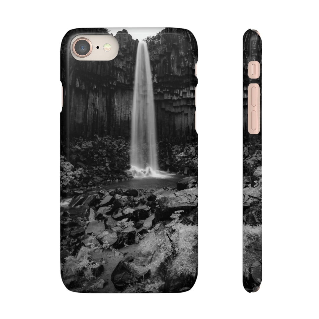 Svartifoss in Black and White - Phone Case