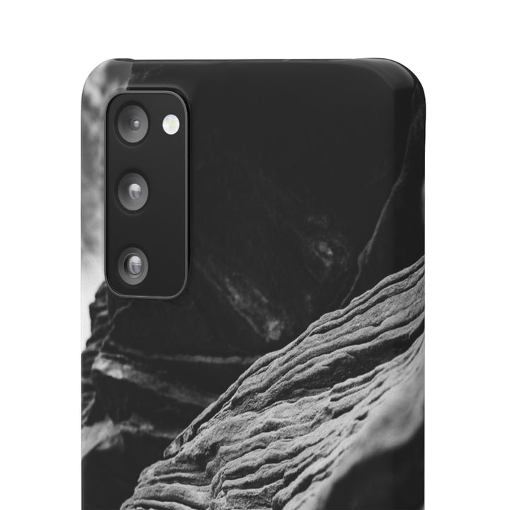 Layers of Rock in Black and White - Phone Case