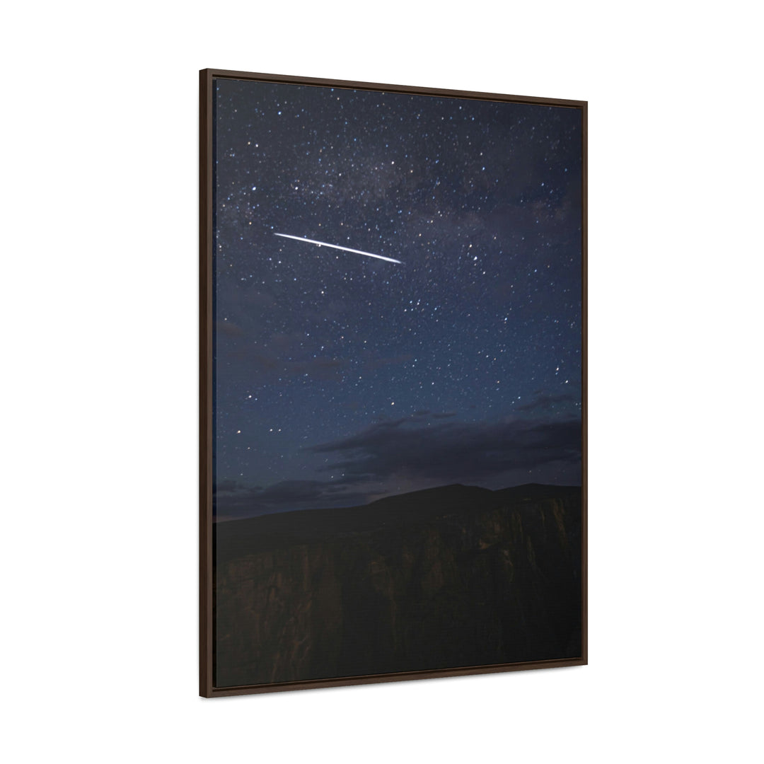 Starlink Above the Canyon - Canvas with Frame