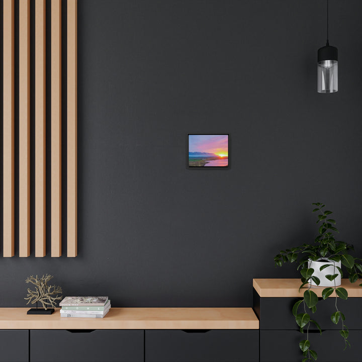 Sunset Over the Fjord Part 2 - Canvas with Frame