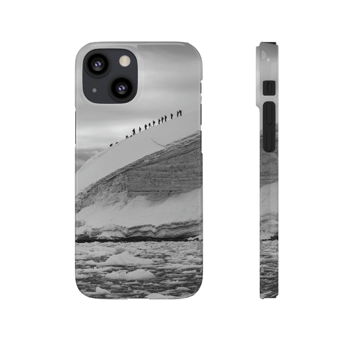 Preparing for the Climb in Black and White - Phone Case