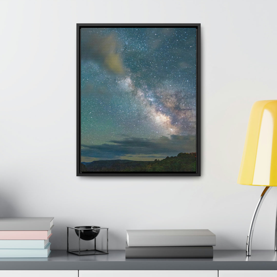 Milky Way Through the Clouds Part 1 - Canvas with Frame