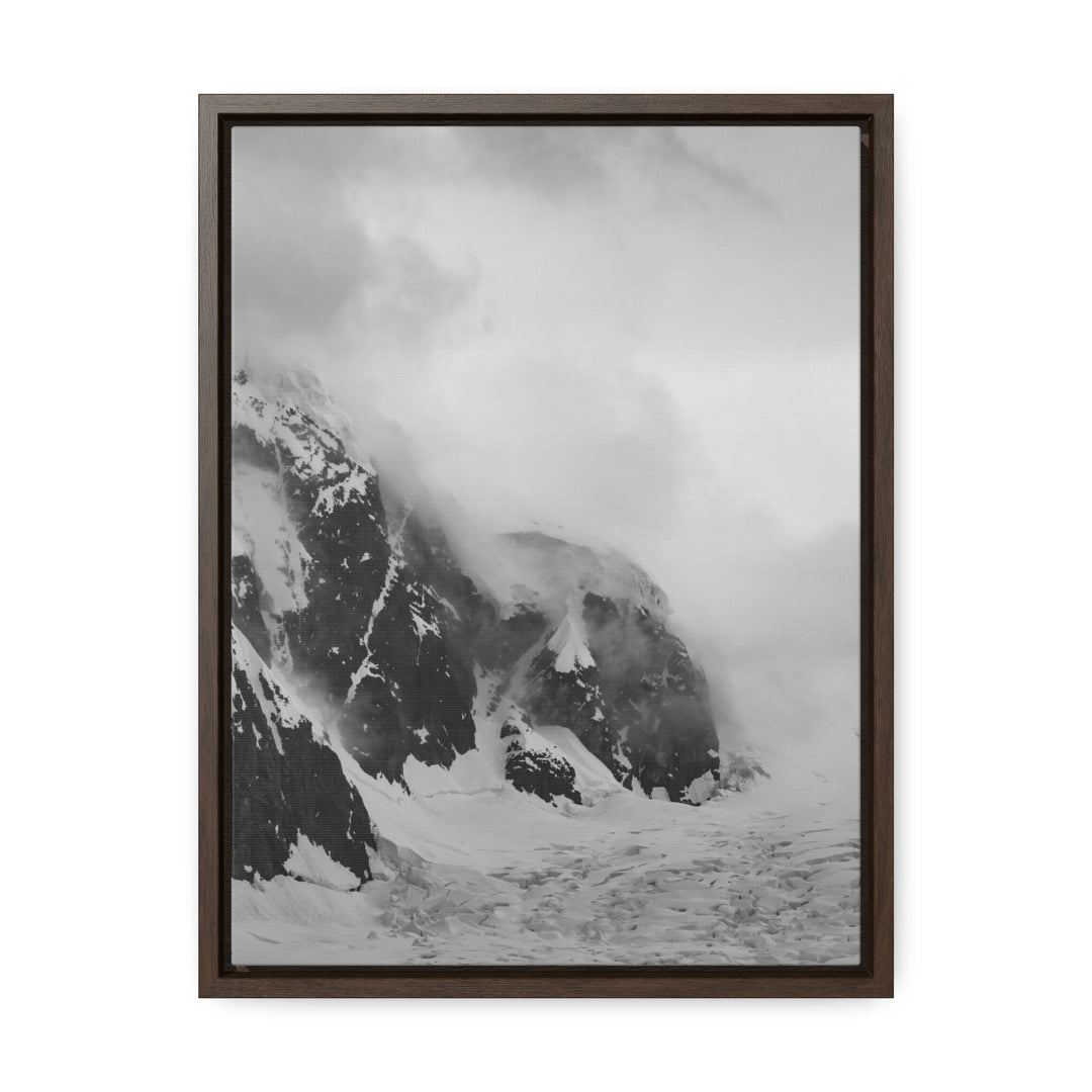 The Mist Descends in Black and White - Canvas with Frame