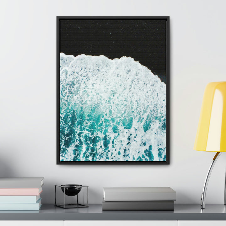 A Wave on Volcanic Sand - Canvas with Frame