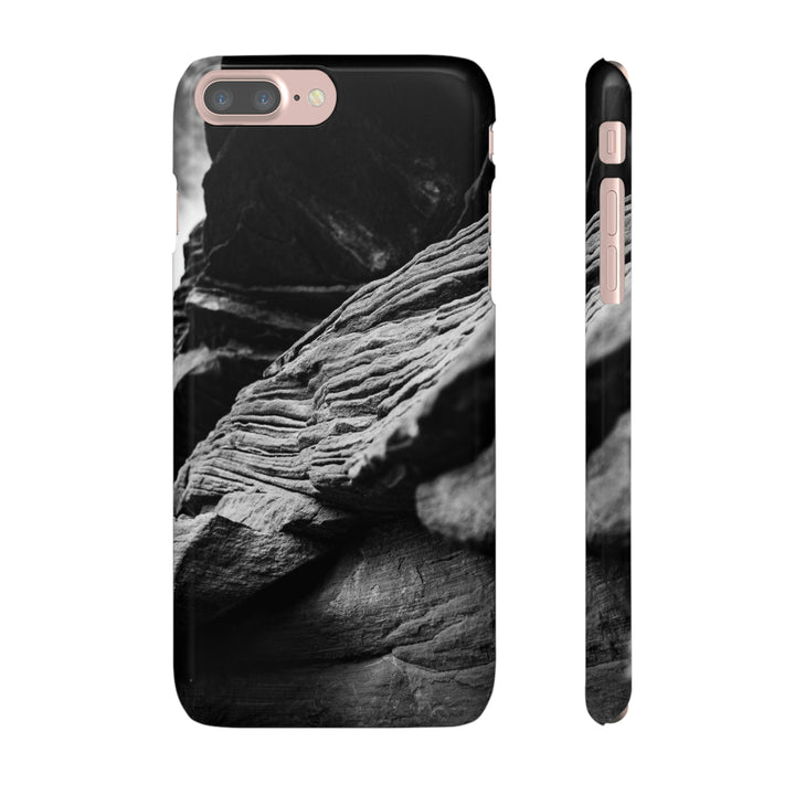 Layers of Rock in Black and White - Phone Case