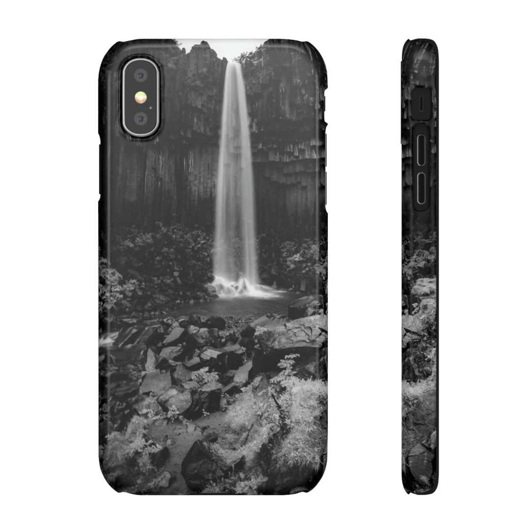 Svartifoss in Black and White - Phone Case