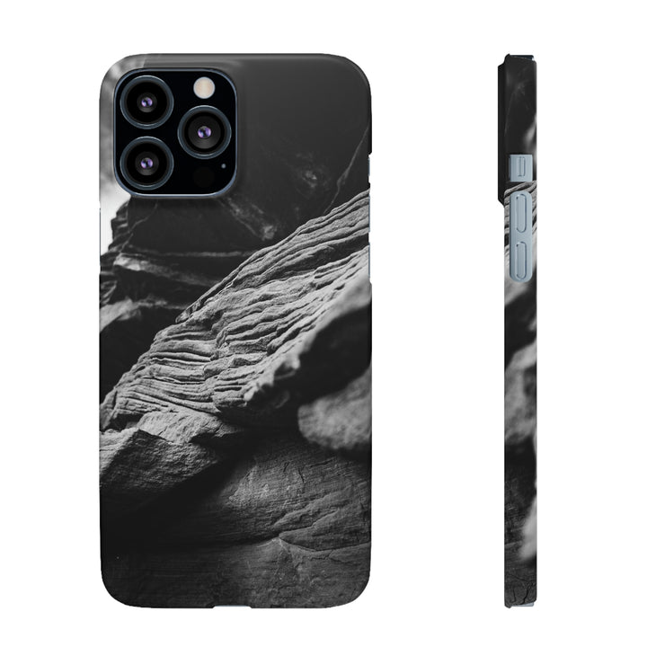 Layers of Rock in Black and White - Phone Case