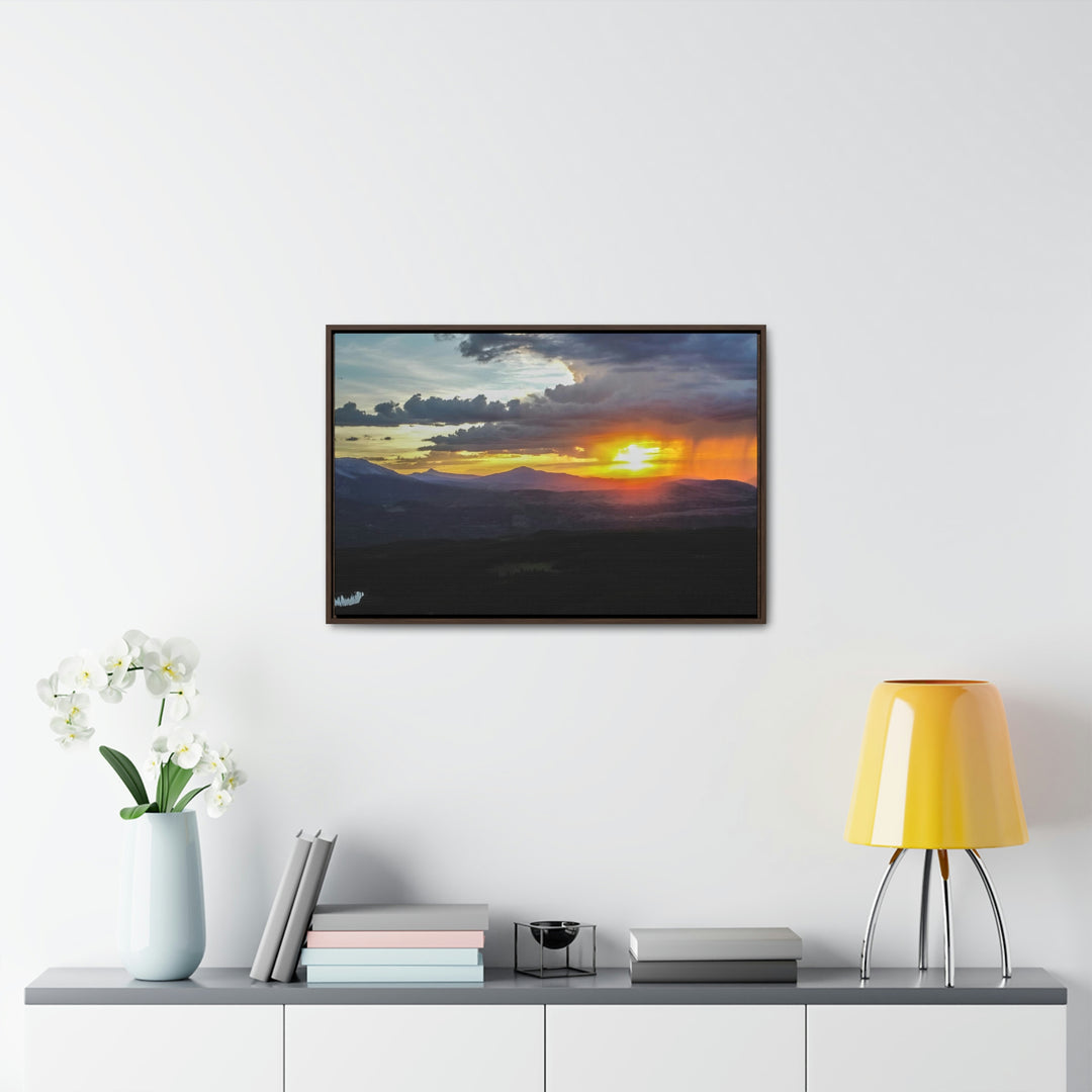 Rainy Sunset - Canvas with Frame