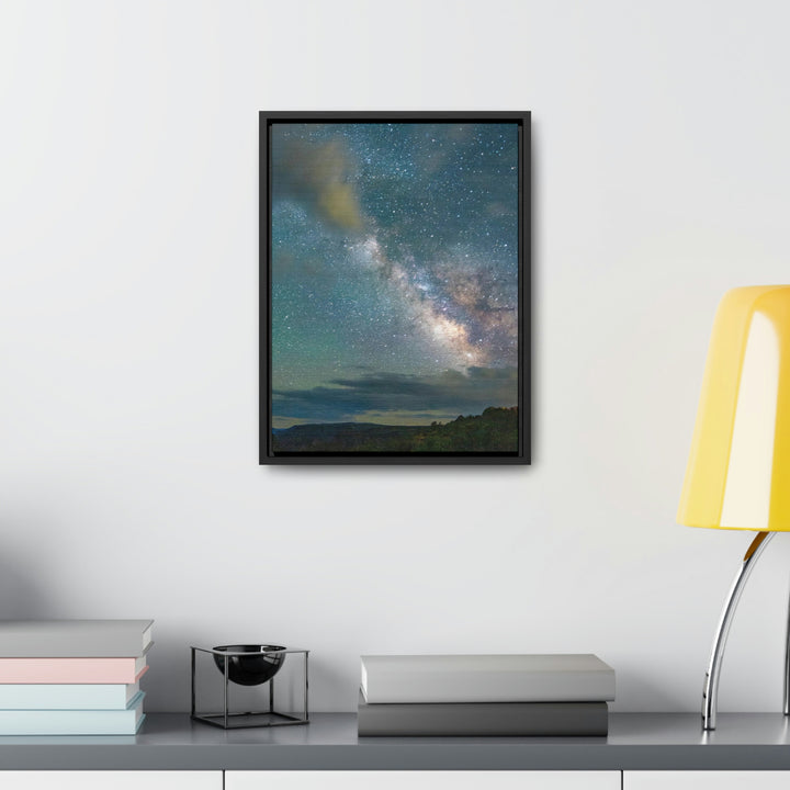 Milky Way Through the Clouds Part 1 - Canvas with Frame