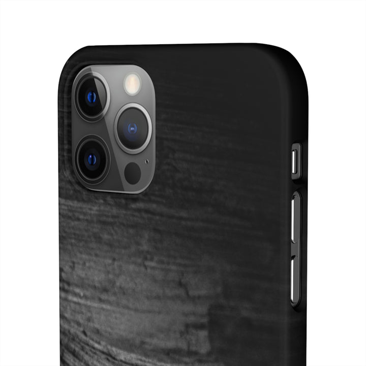 Sedimentary Rock Curves in Black and White - Phone Case