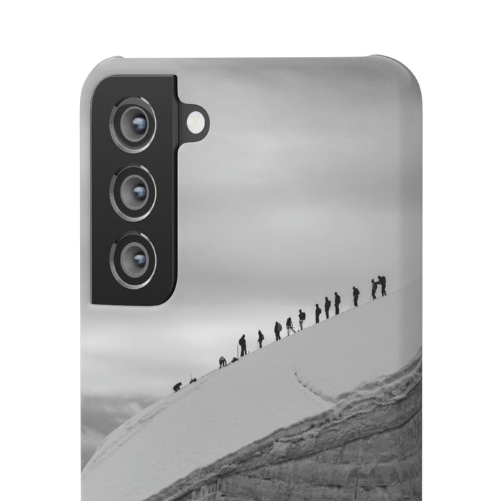 Preparing for the Climb in Black and White - Phone Case