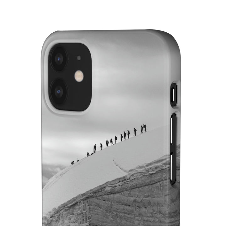 Preparing for the Climb in Black and White - Phone Case