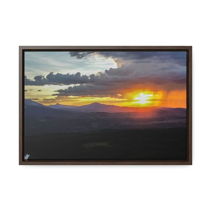 Rainy Sunset - Canvas with Frame