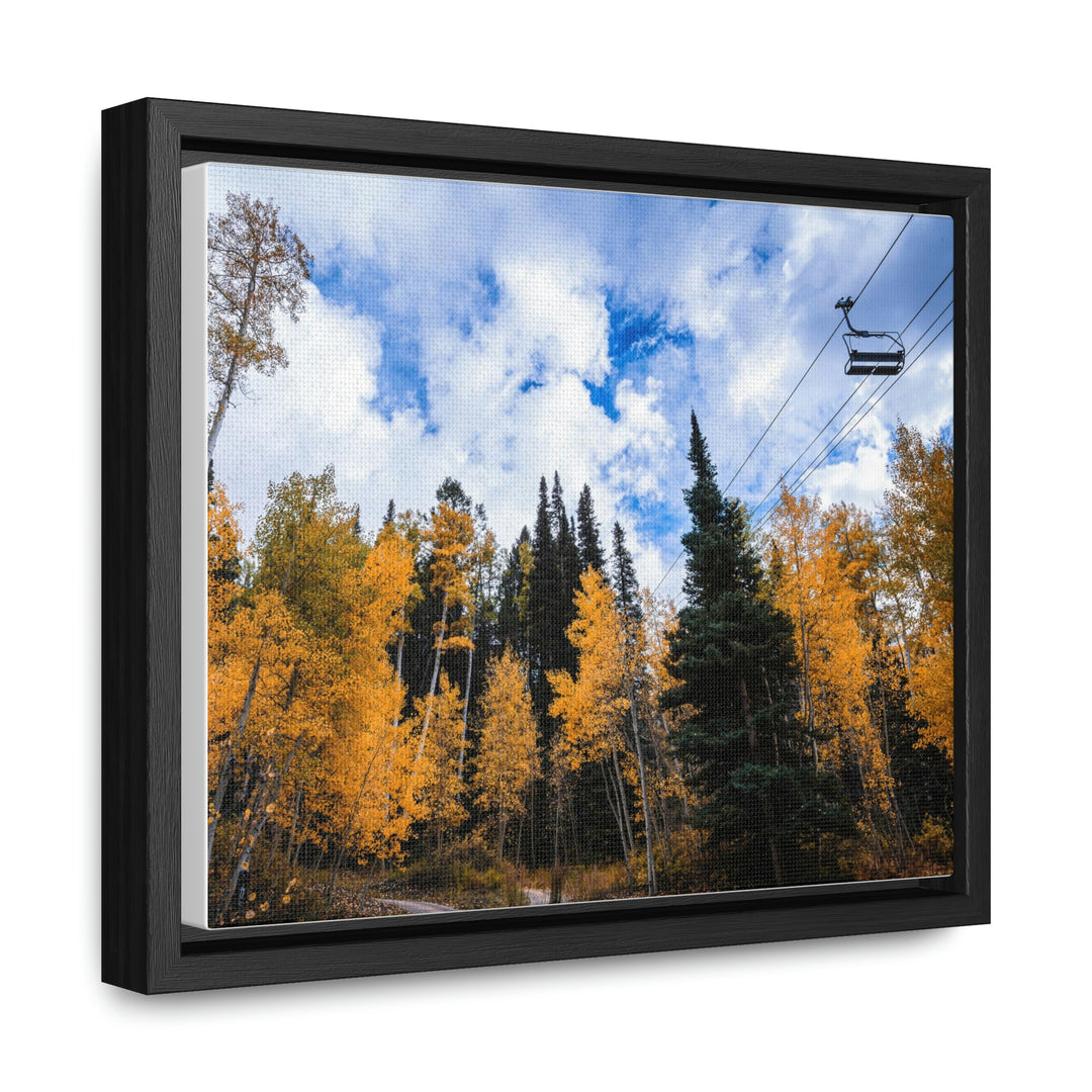 Chairlift in Suspension - Canvas with Frame