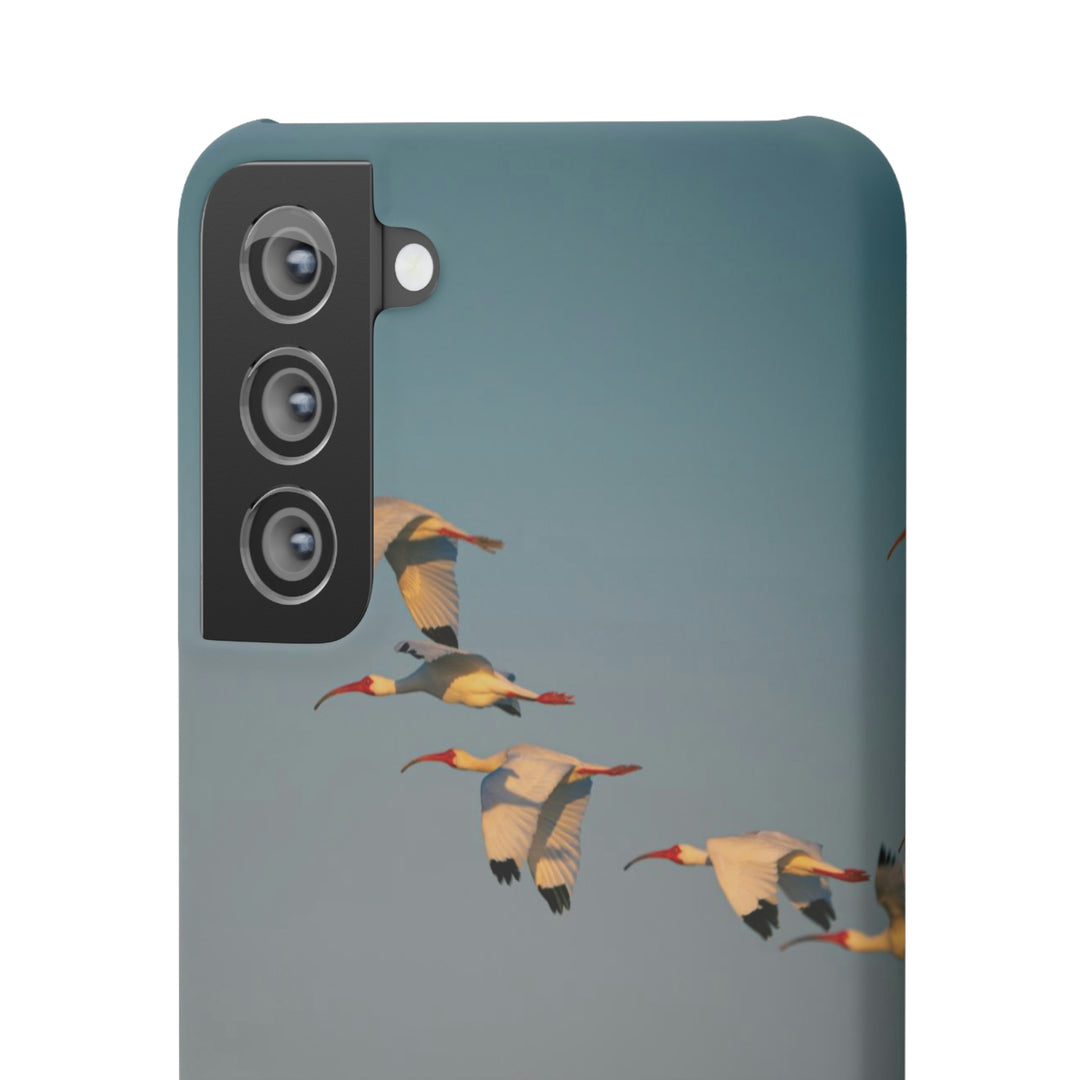 White Ibis in Flight - Phone Case