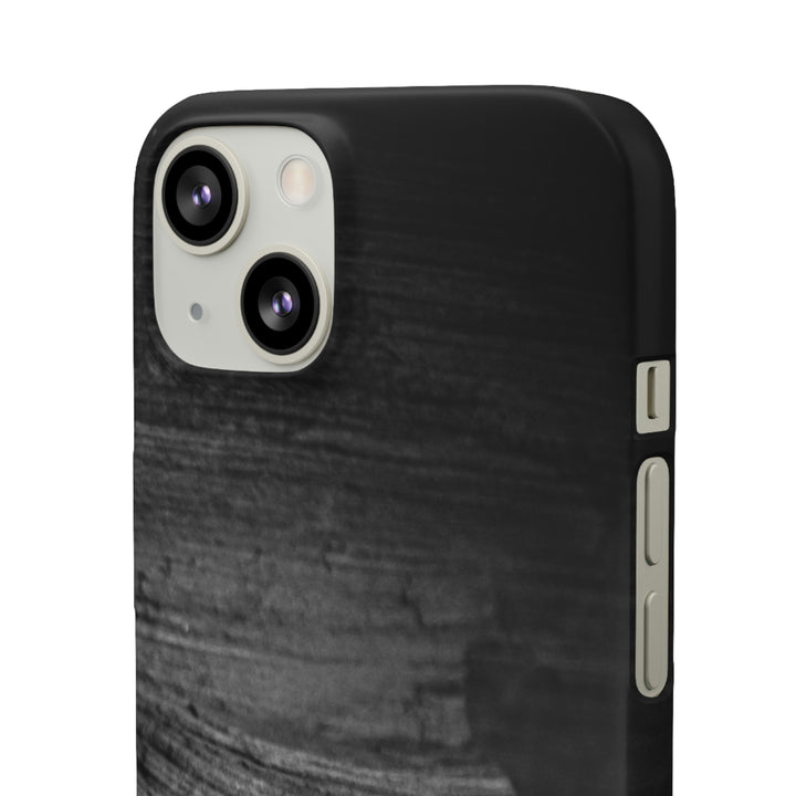 Sedimentary Rock Curves in Black and White - Phone Case