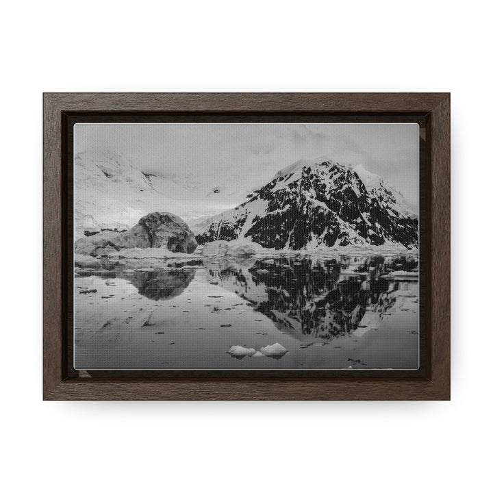 Reflected Calm in Black and White - Canvas with Frame