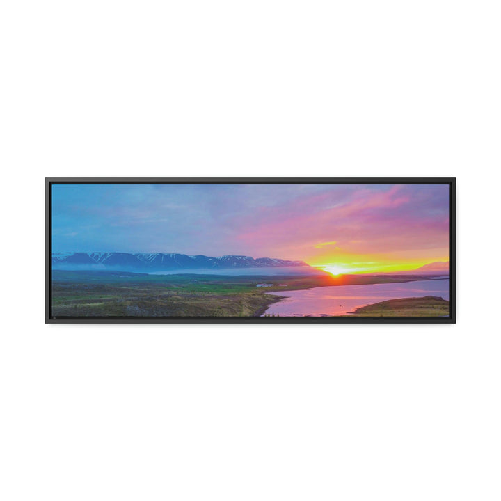 Sunset Over the Fjord Part 2 - Canvas with Frame