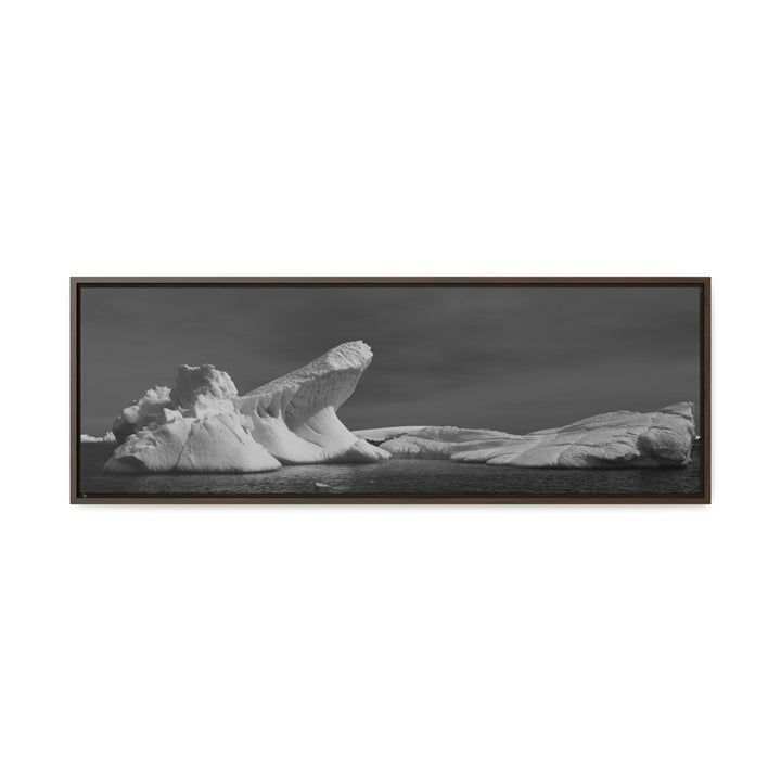 The Angles of an Iceberg in Black and White - Canvas with Frame