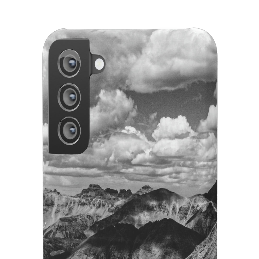 Imogene Pass From the Air in Black and White - Phone Case