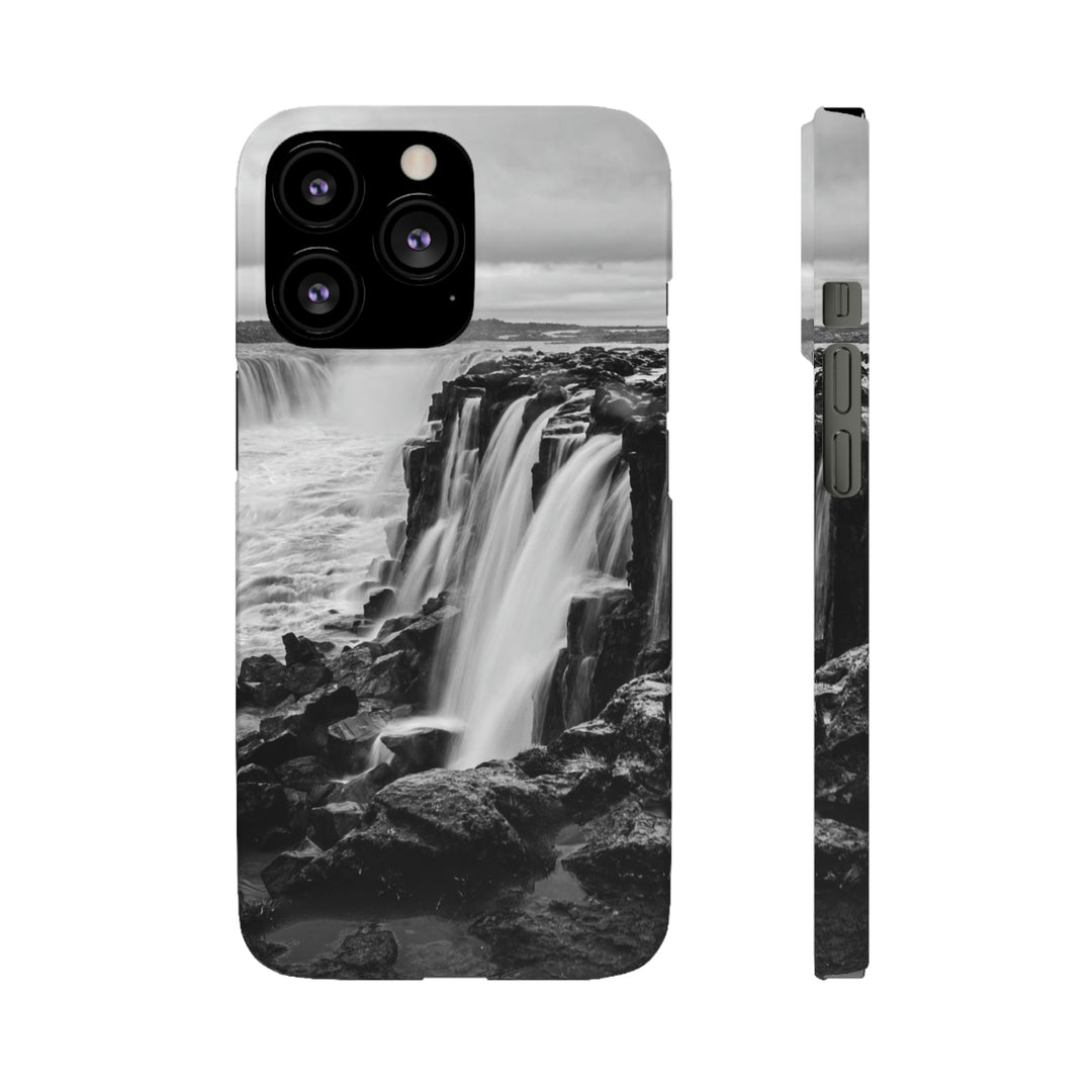 Selfoss in Black and White - Phone Case