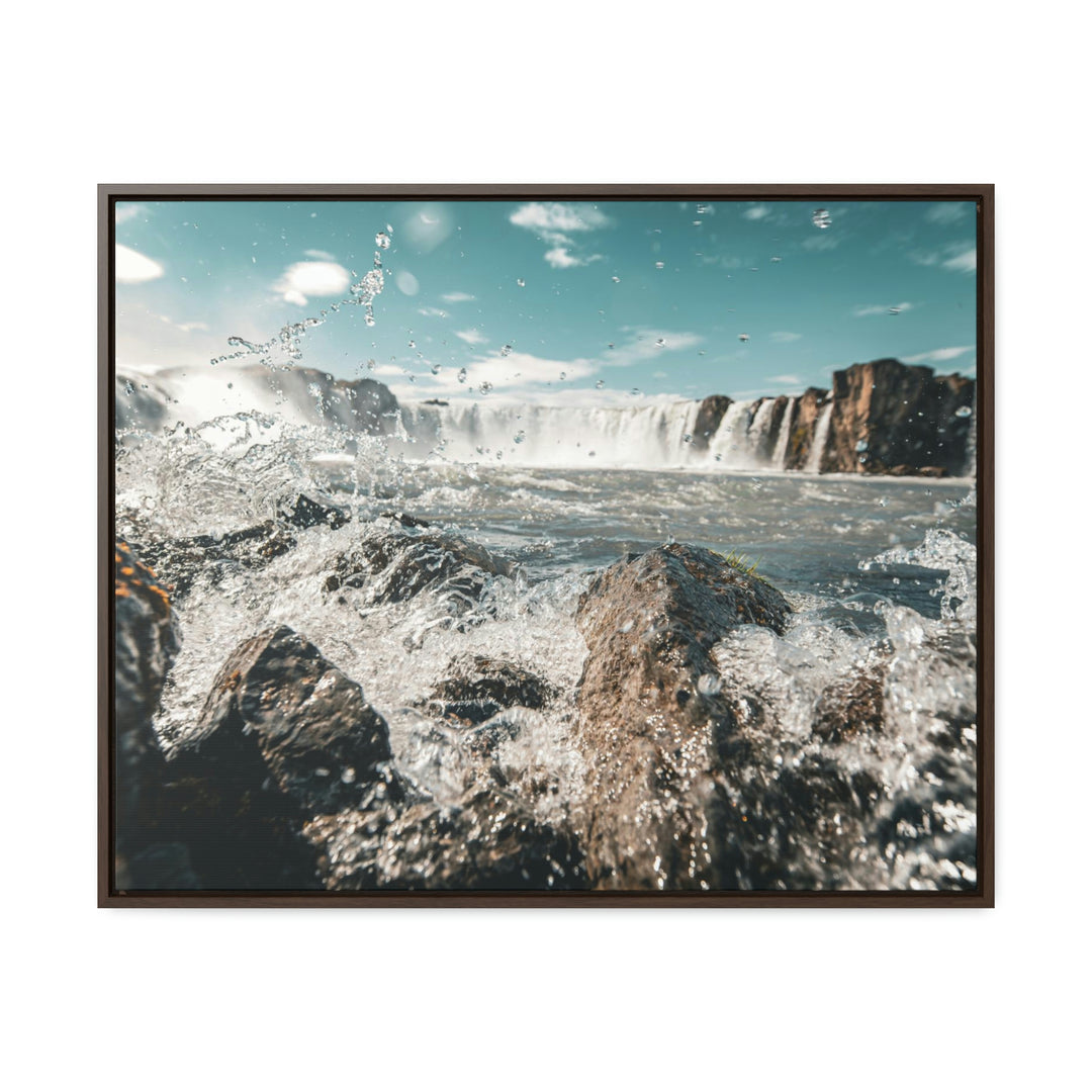 Goðafoss Splash - Canvas with Frame