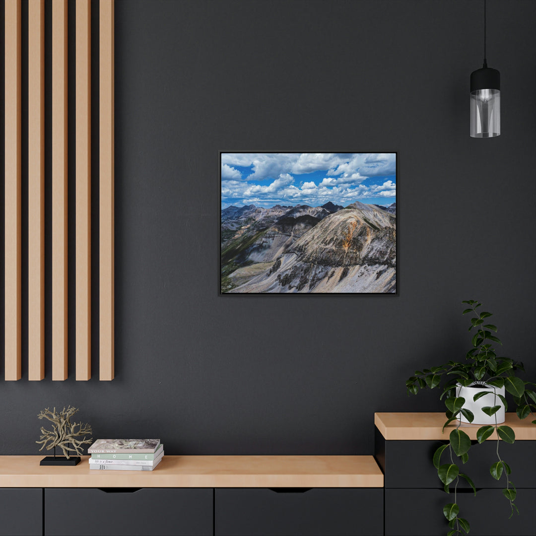 Imogene Pass From the Air - Canvas with Frame