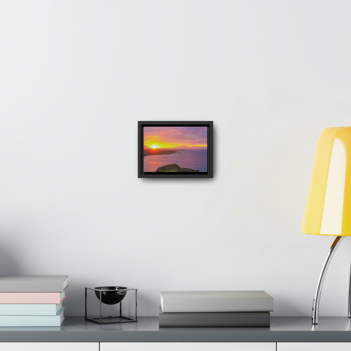 Sunset Over the Fjord Part 1 - Canvas with Frame