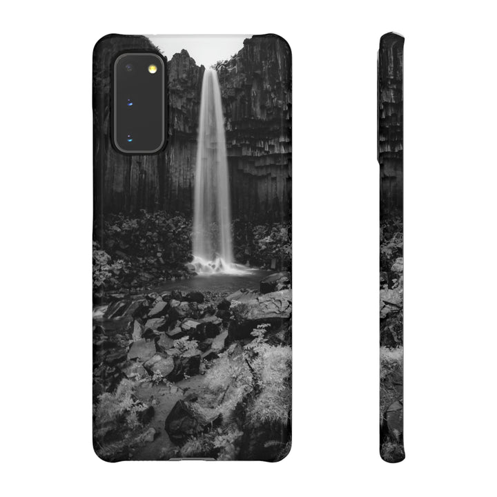 Svartifoss in Black and White - Phone Case