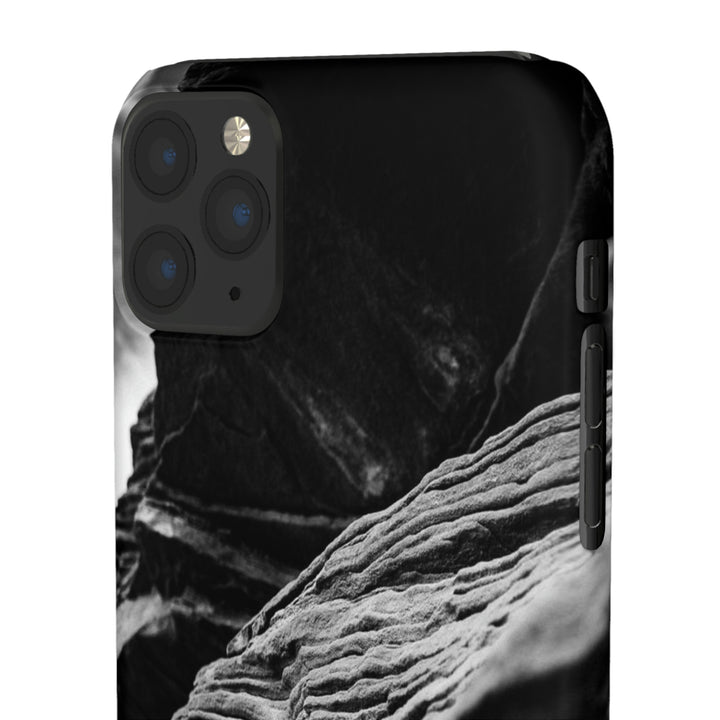 Layers of Rock in Black and White - Phone Case