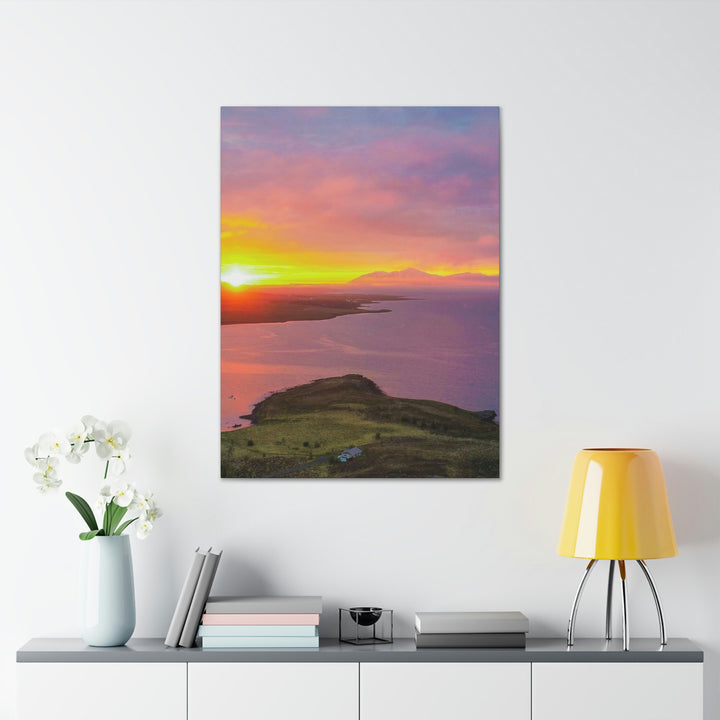 Sunset Over the Fjord Part 1 - Canvas