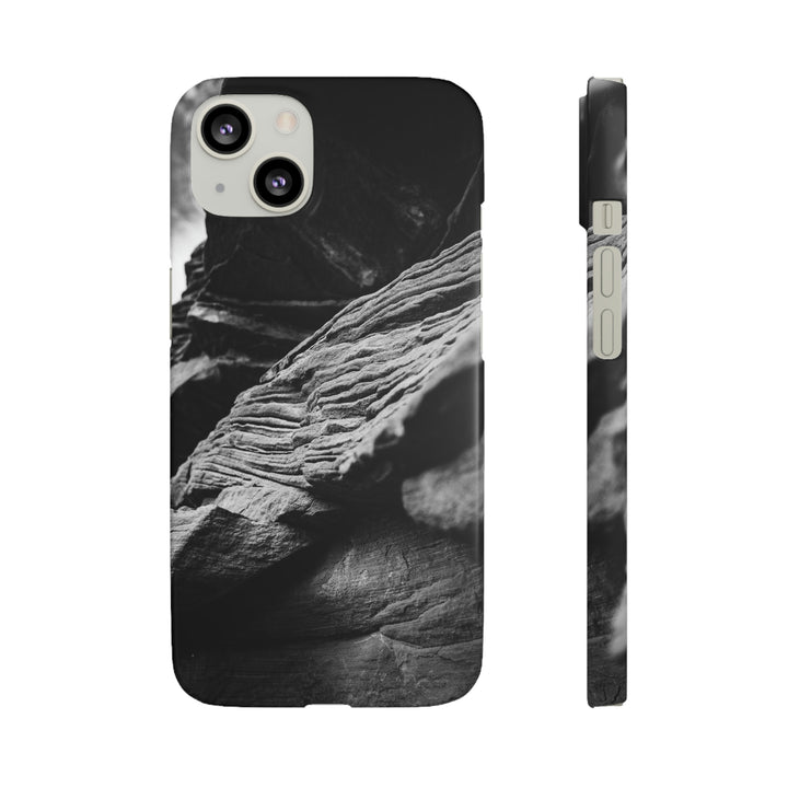 Layers of Rock in Black and White - Phone Case