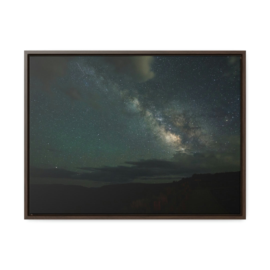 Milky Way Through the Clouds Part 2 - Canvas with Frame