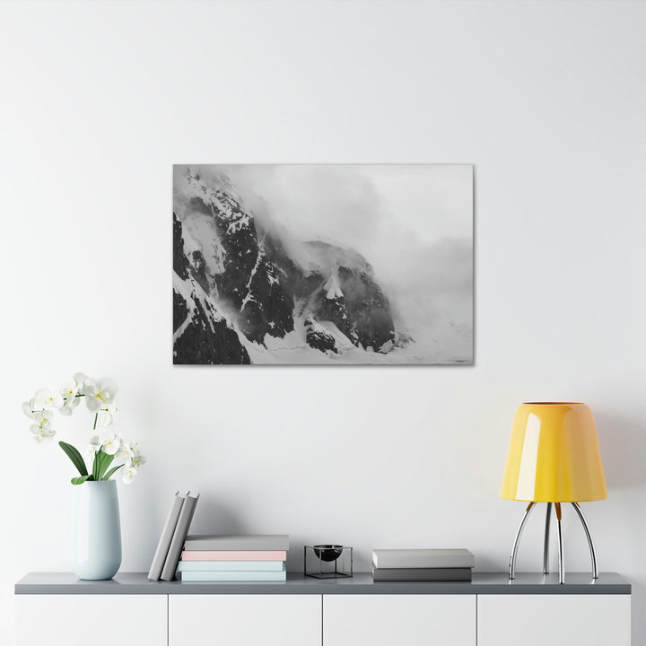 The Mist Descends in Black and White - Canvas