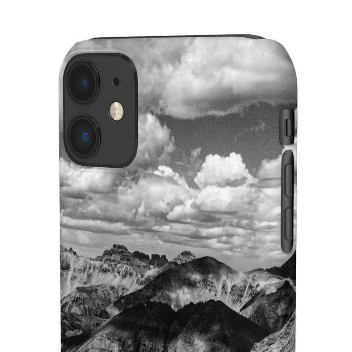 Imogene Pass From the Air in Black and White - Phone Case