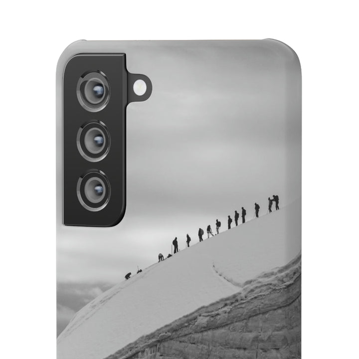 Preparing for the Climb in Black and White - Phone Case