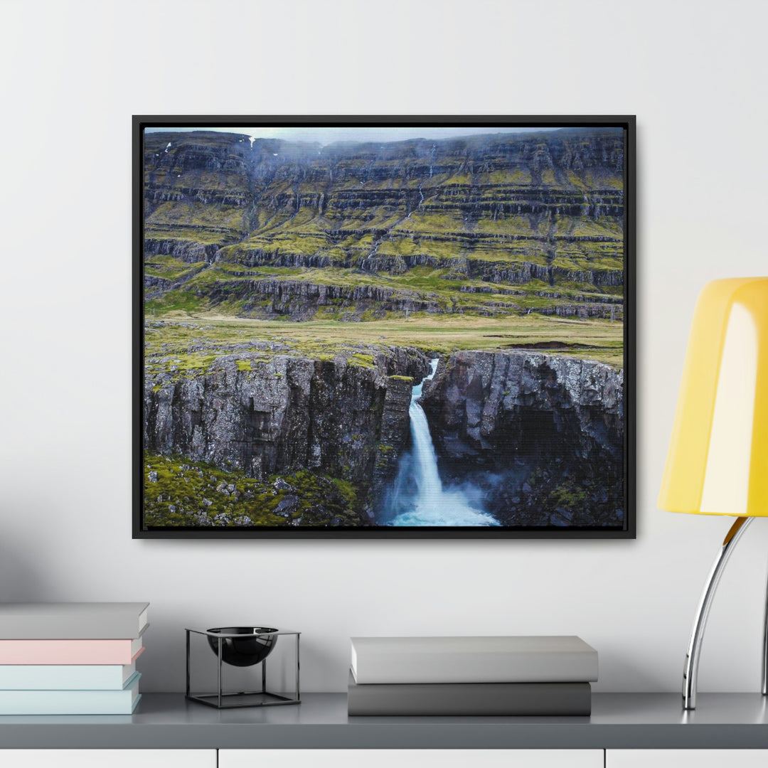 A Remote Waterfall - Canvas with Frame