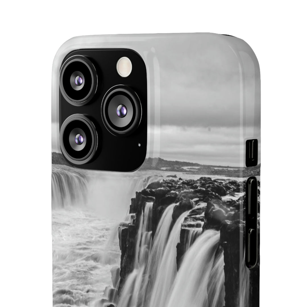 Selfoss in Black and White - Phone Case