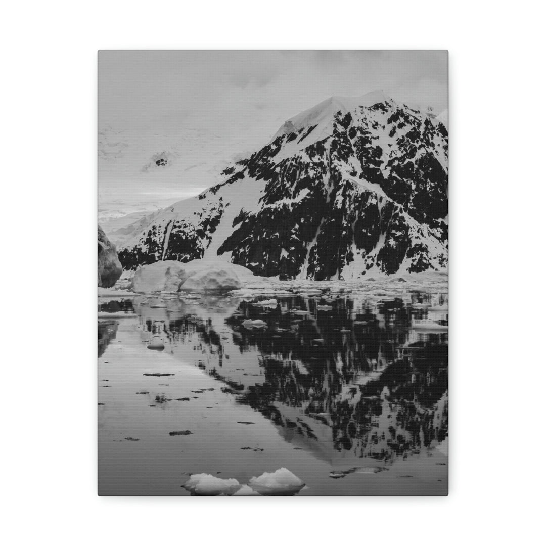 Reflected Calm in Black and White - Canvas