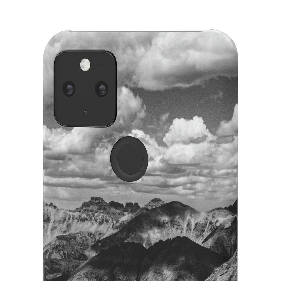 Imogene Pass From the Air in Black and White - Phone Case