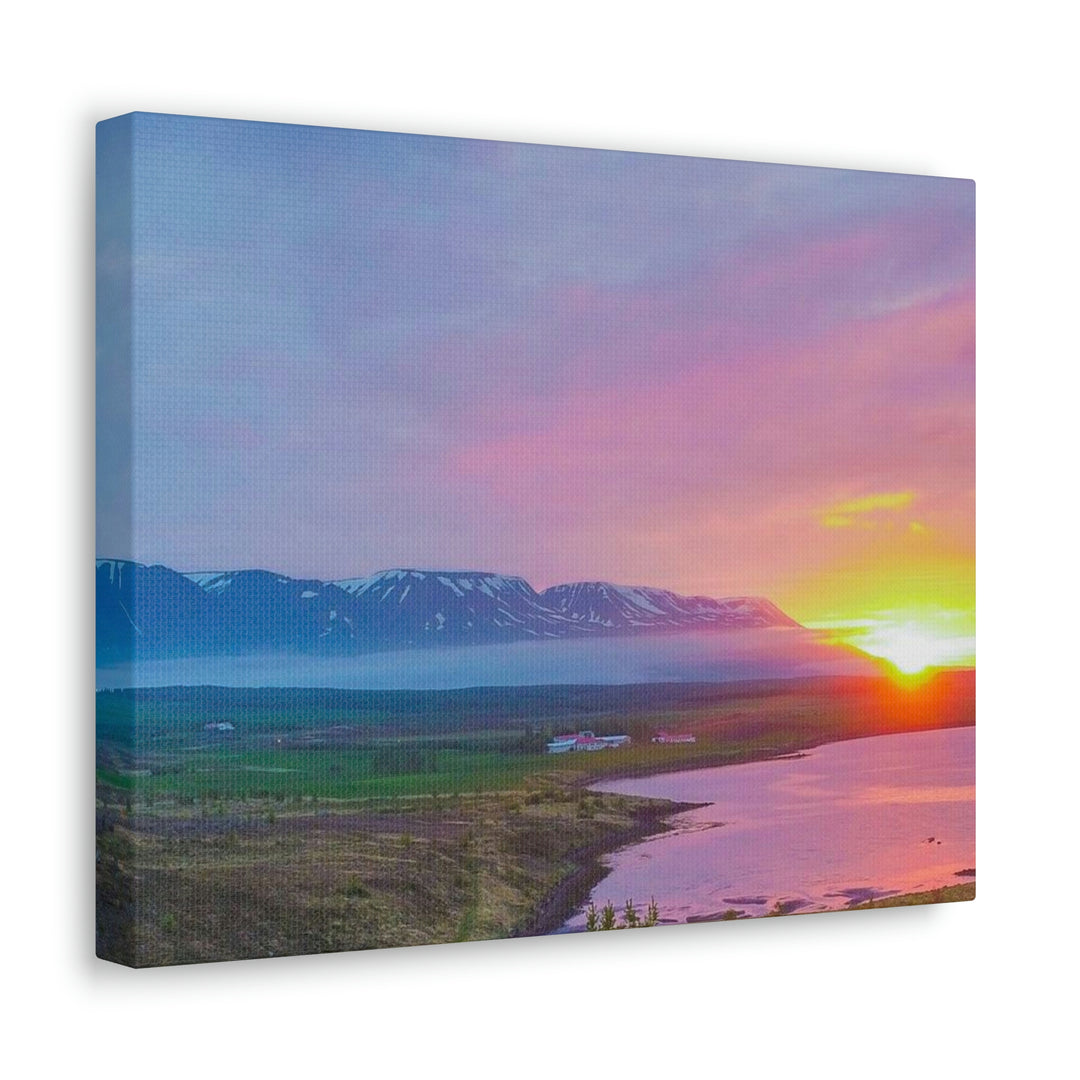 Sunset Over the Fjord Part 2 - Canvas