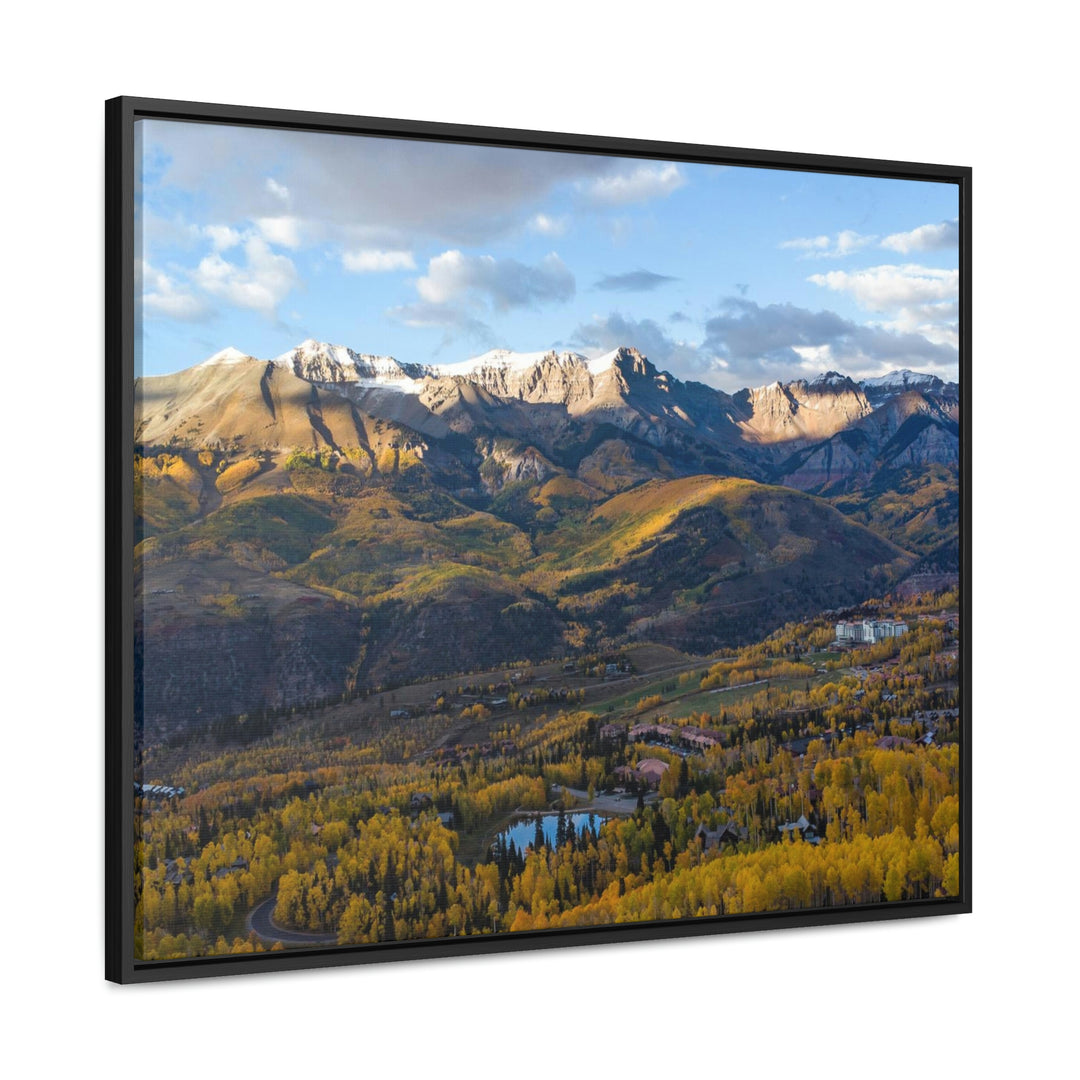 Glowing Mountainside - Canvas with Frame