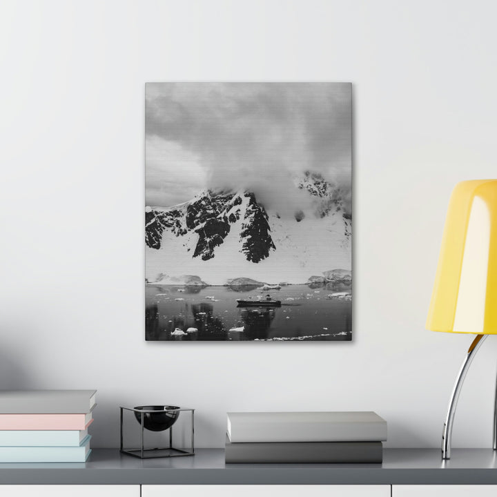 Peaceful Anchoring in Black and White - Canvas