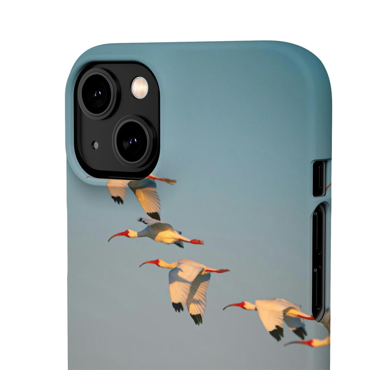 White Ibis in Flight - Phone Case