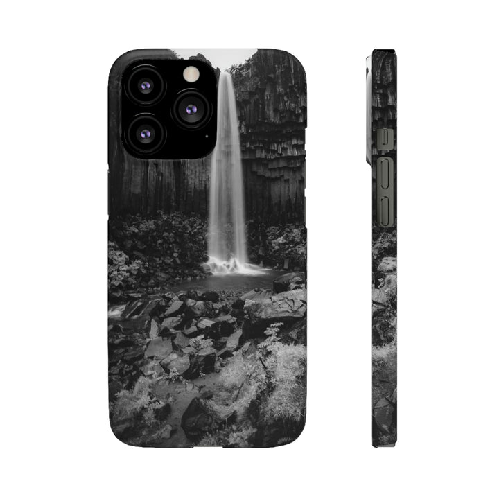 Svartifoss in Black and White - Phone Case