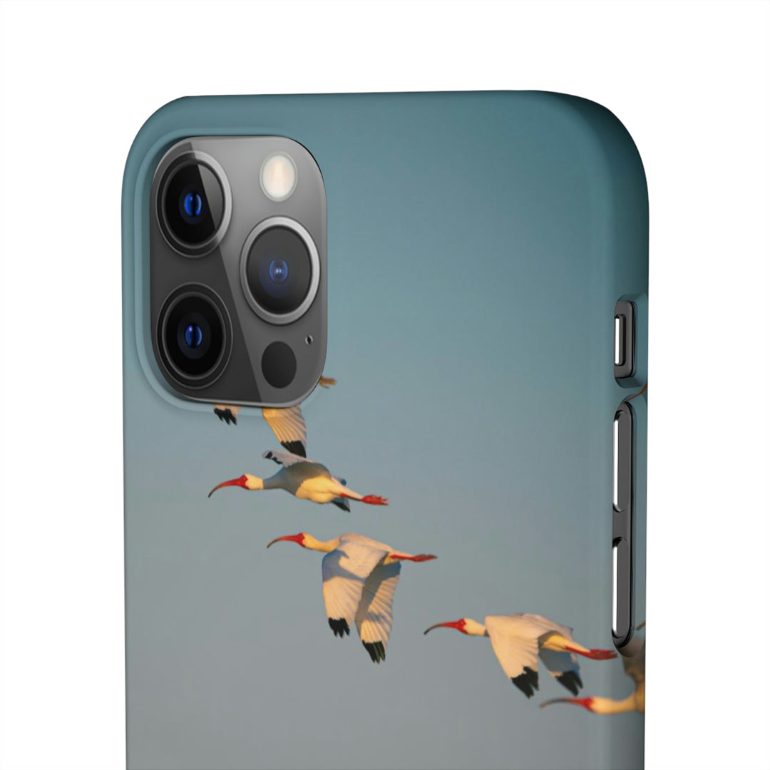 White Ibis in Flight - Phone Case