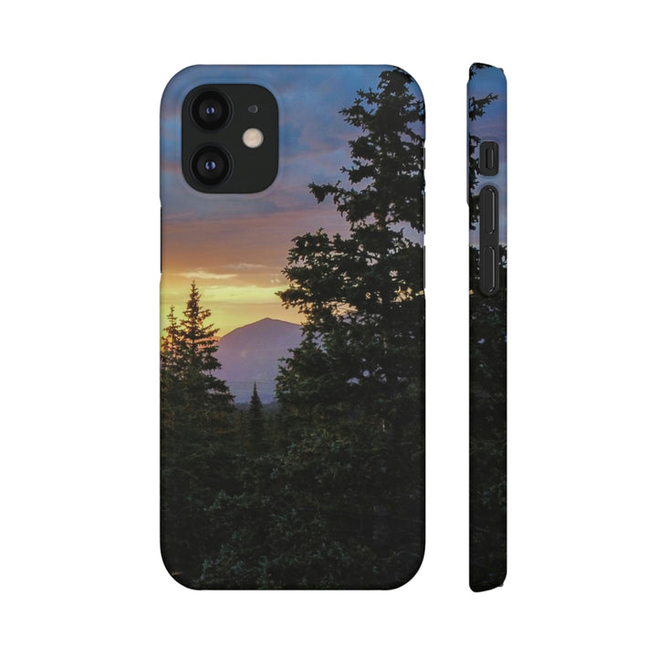 Rainy Sunset Through the Trees - Phone Case